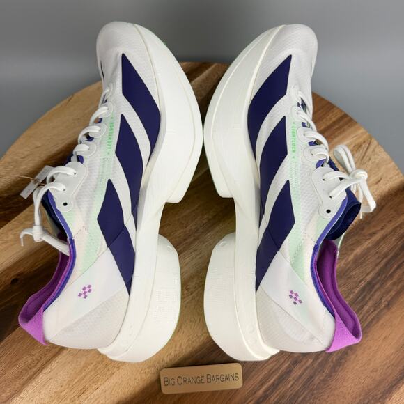 Adidas Adizero Adios Pro 4 Men\'s 10 Running Shoes White Purple Lime JR1656 main image 7